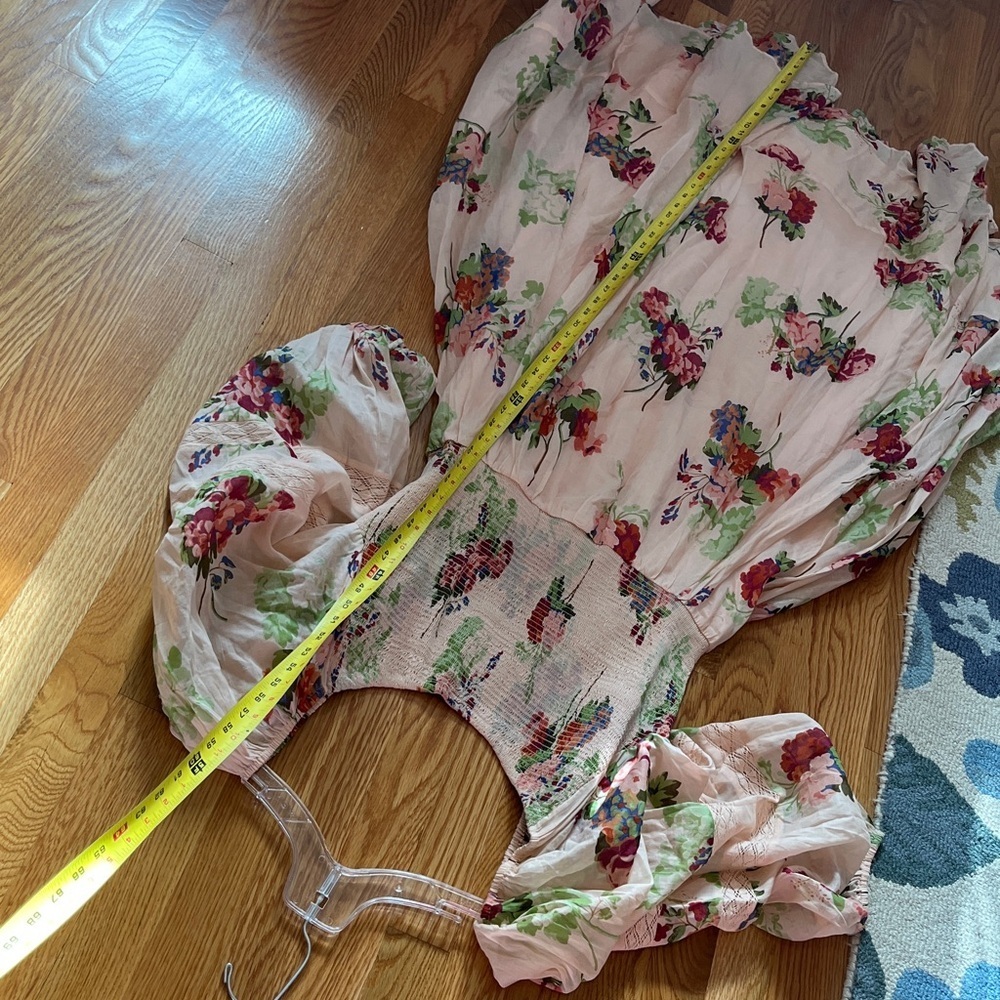 Free People Morning Glory Floral Smocked Maxi Dress Size XL NWT - Picture 11 of 11